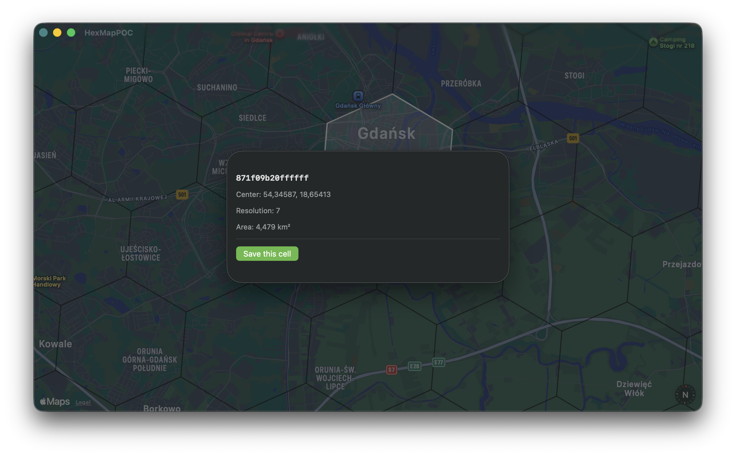 HexMap — macOS screenshot 2