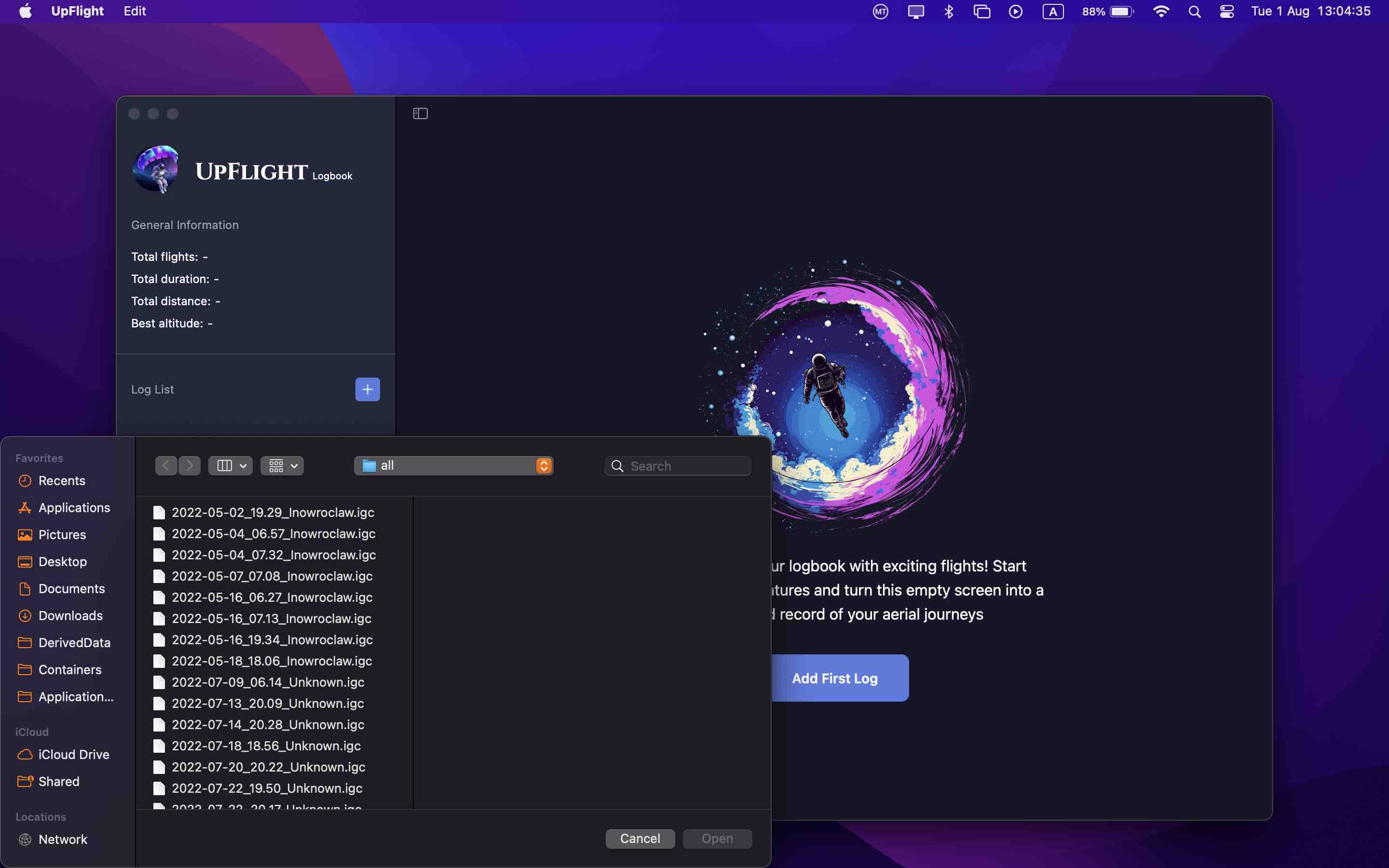 Up Flight — macOS screenshot 3