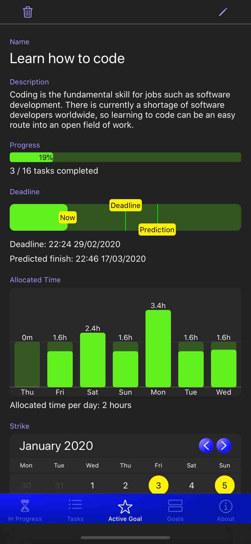 Achie — iOS screenshot 1
