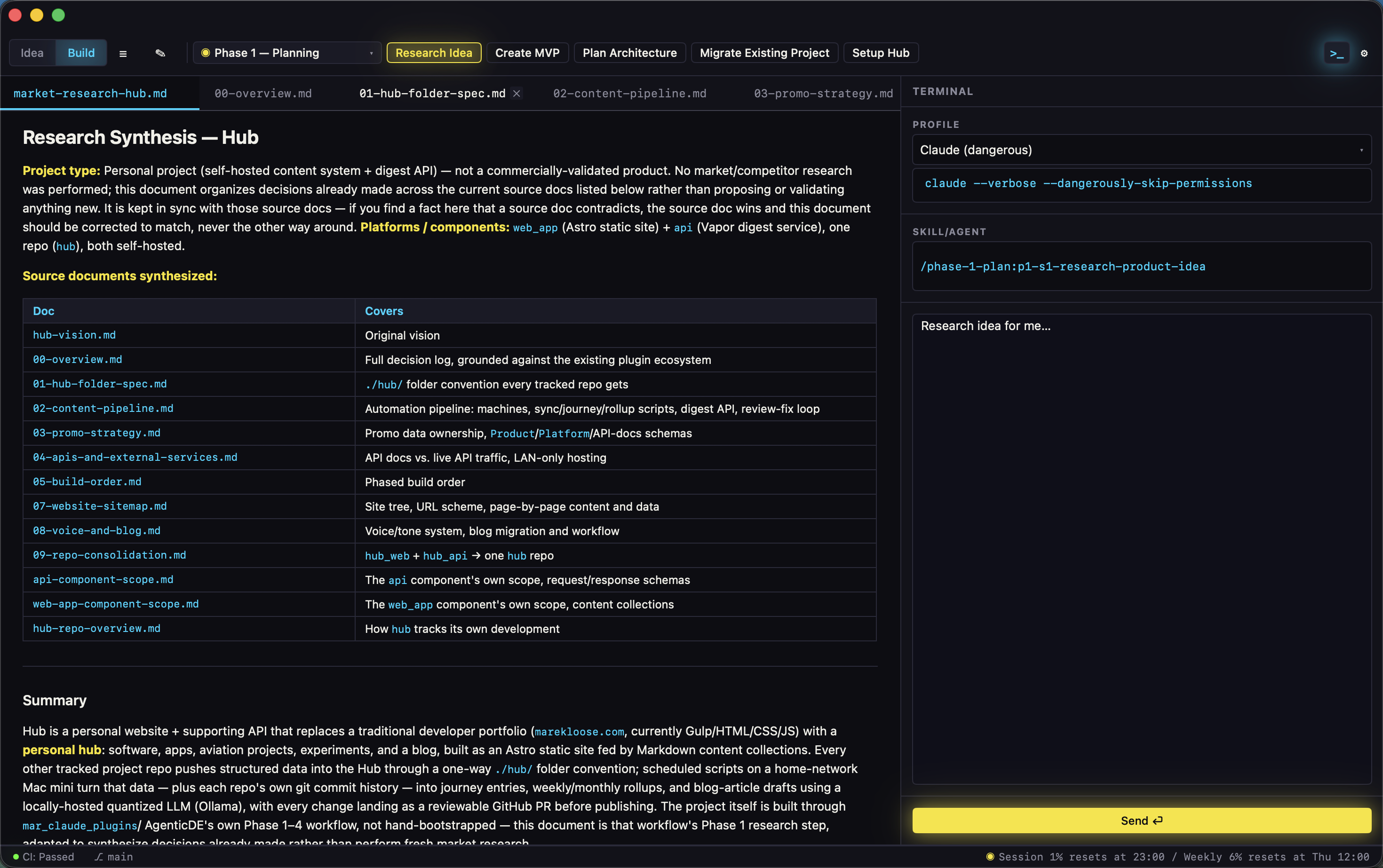 AgenticDE — macOS screenshot 1