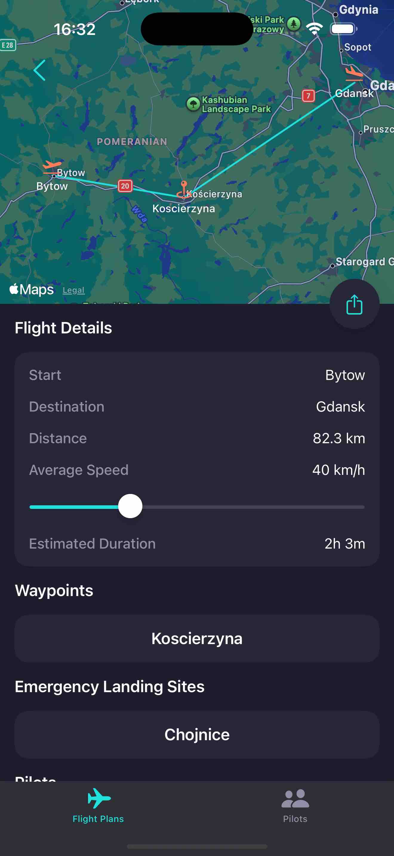 PPG Flight Planner — iOS screenshot 1