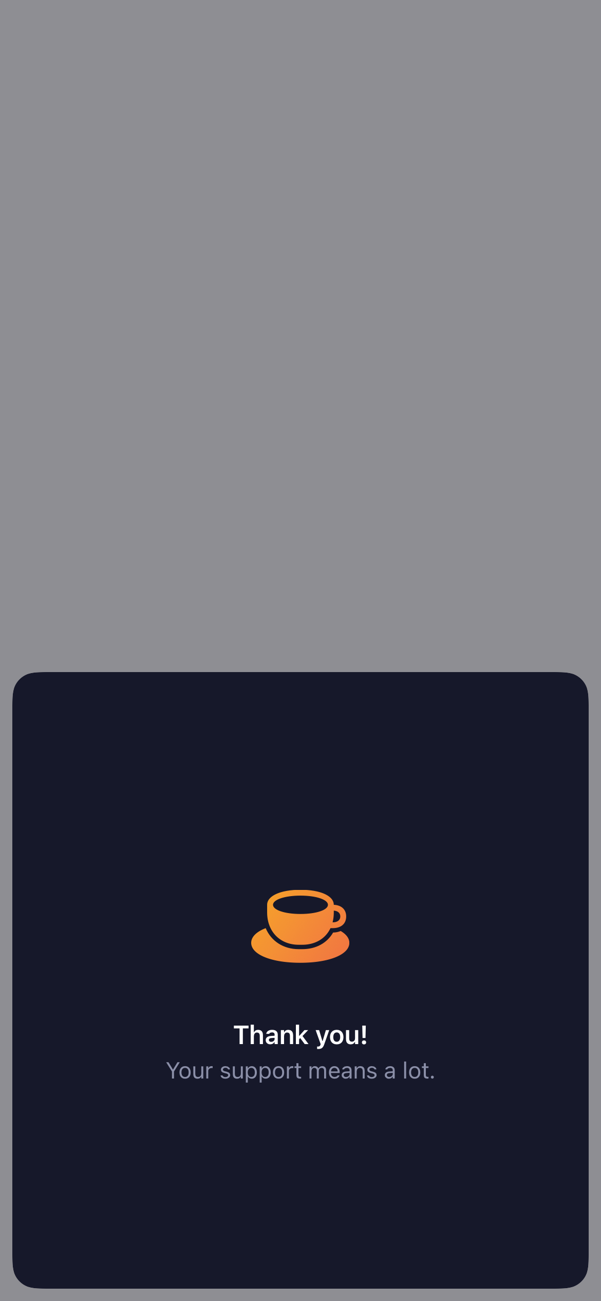 Buy Me Coffee — iOS screenshot 2